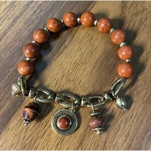 CHICO's "Sophie" Red Charm Stretch Bracelet NWOT